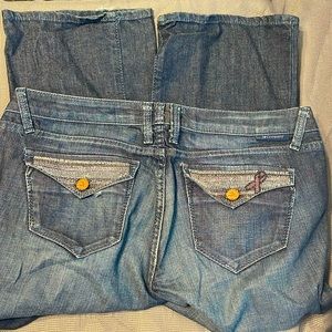 Y2K J & Company bling pockets bootcut jeans